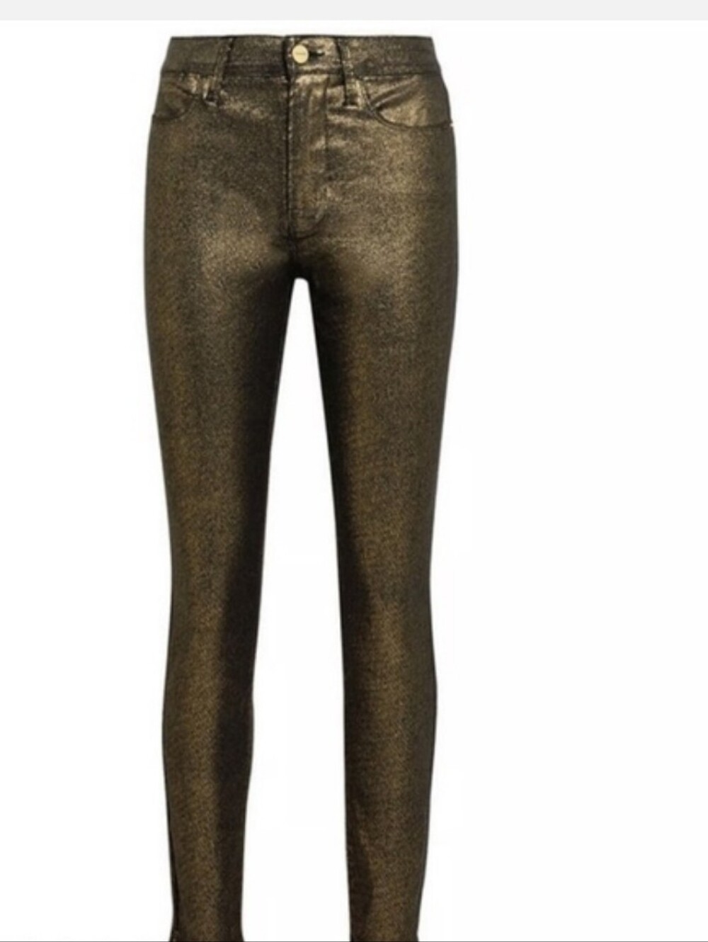 Frame Denim Black and gold le high
 Skinny Jeans